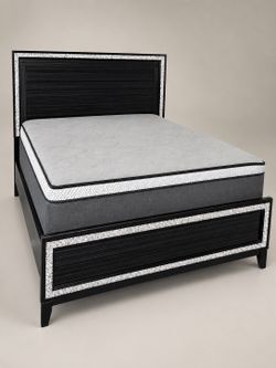 LED’s Bed 🤩🖤 glitter design ✅🛏️✅