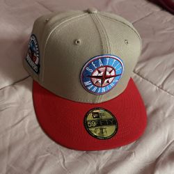 Sz 7 1/2- Mariners Wheat Red Blue Uv