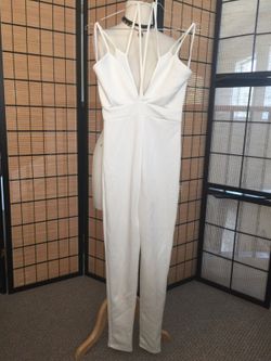 White straps jumpsuit