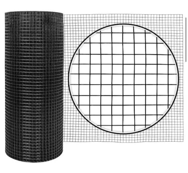 1/2 in. x 3 ft. x 100 ft. Black Vinyl Coated Hardware Cloth, Multiple Use Welded Wire Fencing Roll