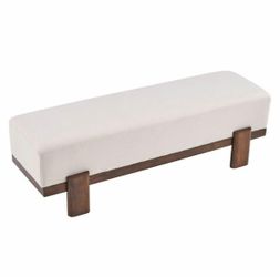 Christopher Knight Home - Kirov Modern 54.75" Upholstered Indoor Bench with 9" Thick Cushioned Seat & Solid Wood Legs