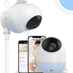 Ellie Baby Monitor WiFi Smartphone Face Covered Alert AI Cry Soothing Lullaby