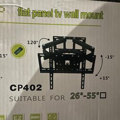 New FULL MOTION TV WALL Mount 26"-55" up To 110 Lbs