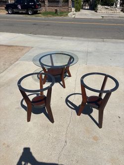 Glass top tables