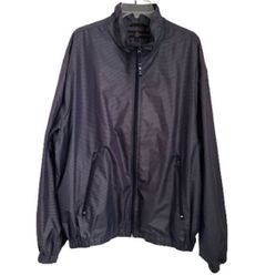 Men'S Tommy Hilfiger Navy Blue Pinstriped Jacket Size XL