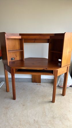Wooden corner desk