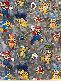 Super Mario Characters Cotton Fabric