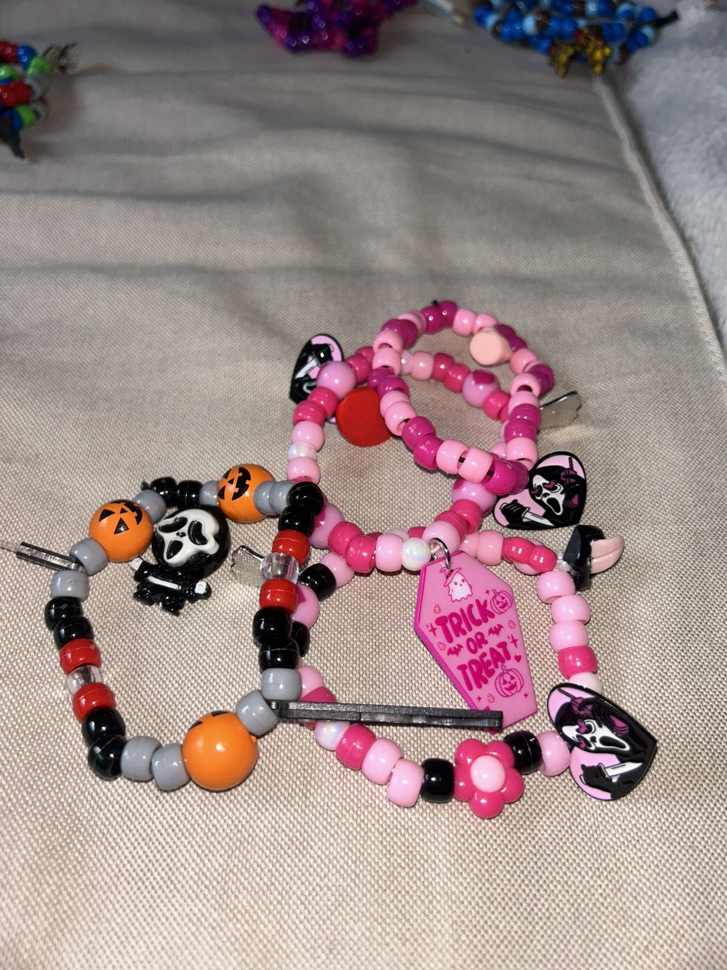 Scream Horror Beaded Charm