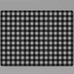 (4) Cork Buffalo Check Placemats- Black