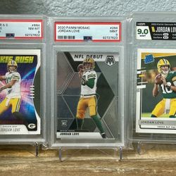 [3 Graded Slabs] 2020 Jordan Love Rookie RC Green Bay Packers Lot