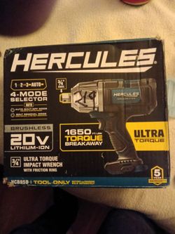 Hercules HCB95B 20V Brushless 3/4" U Torque Impact Wrench