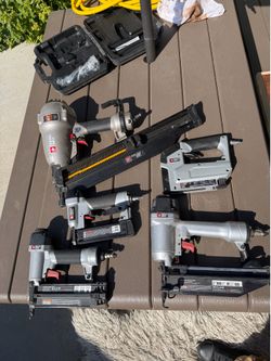 Porter Cable pneumatic Nailers and compressor hose