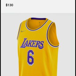 Los Angeles Lakers NBA Nike LeBron James Swingman Yellow #6 Jersey! *NIP* SIZE L