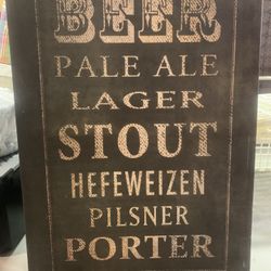 Beer canvas 23x35in