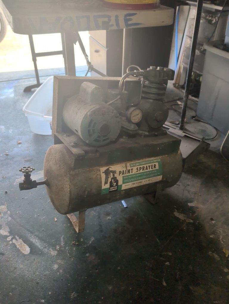 Sears Compressor Paint Sprayer 100 Psi Single Cylinder 