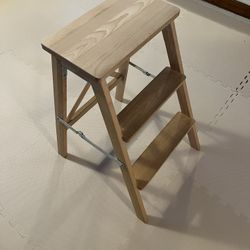 Hardwood Folding Step Stool Ladder