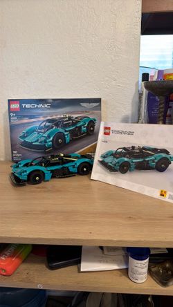 Fully put together Aston Martin LEGO set