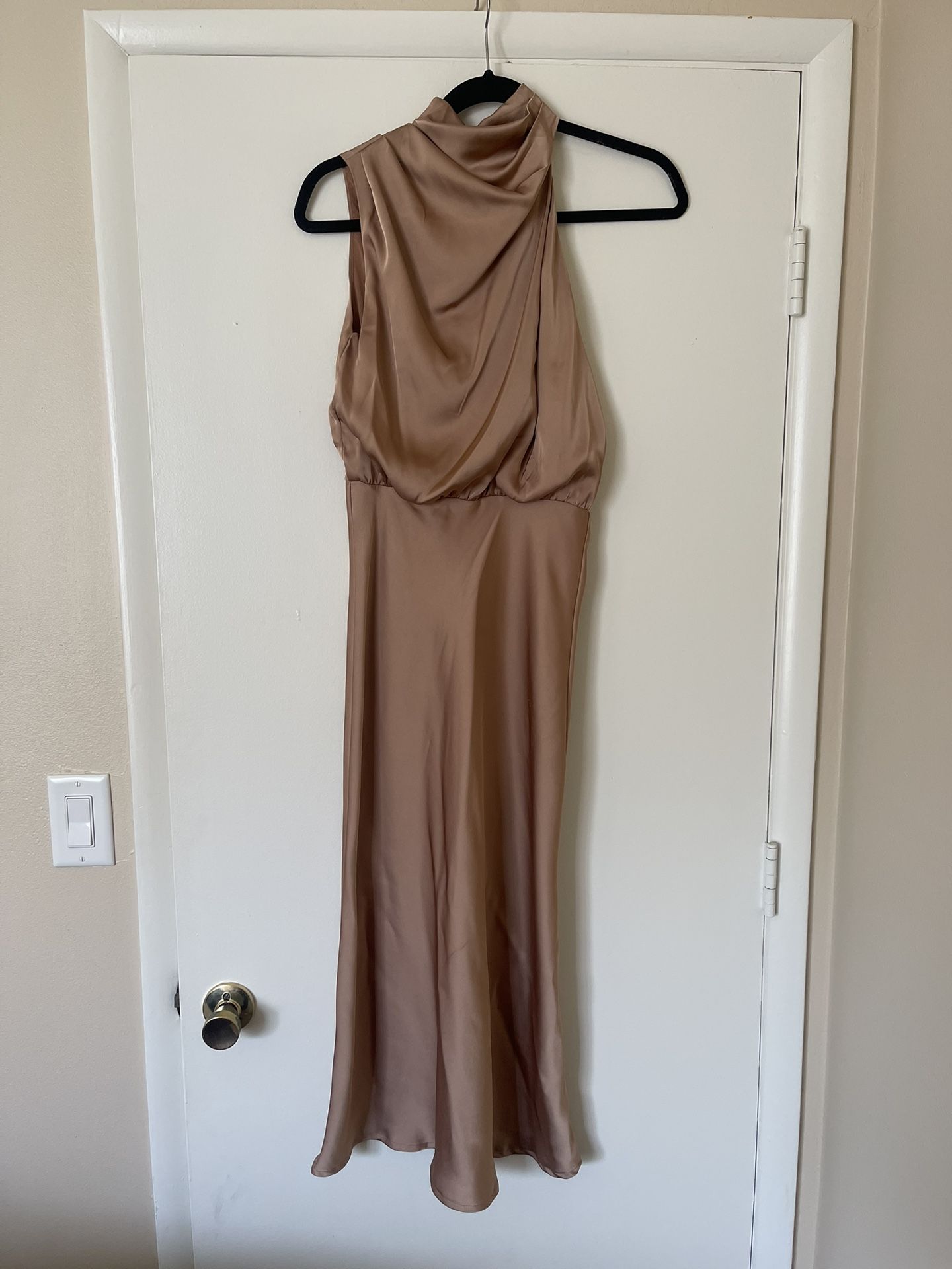 Golden/Tan Silk Bridesmaids Dress