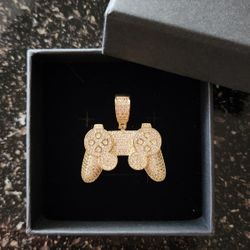 Gold Plated Gamer Necklace Pendant