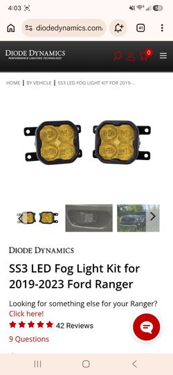 Diode Dynamics Brand Logo
SS3 LED Fog Light Kit for 2019-2023 Ford Ranger