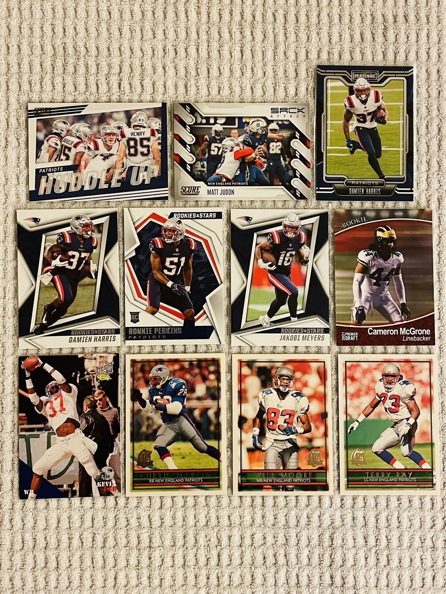 New England Patriots 70 Card Football Lot!