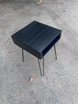 Rustic wood nightstand