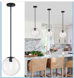 Glass pendant light