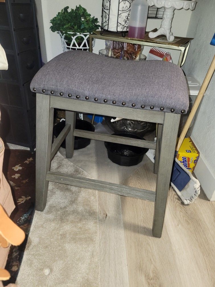 Dark Grey Stud Stool