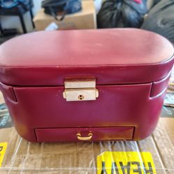 Elegant burgundy jewellery box