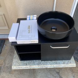 Bathroom Floating Vanity - Sink — Faucet NEW