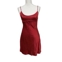 Princess Polly red satin mini dress size 2