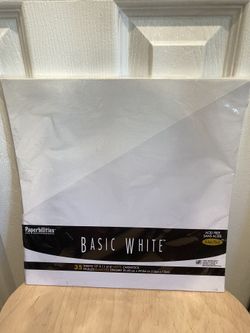 Basic White Card Stock 34 Sheet 12”x11 3/4” Sheets Paperbilities Vintage