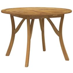 New Assembled Wooden Round Dining Table, Round Dining Table, Natural Color Dining Table