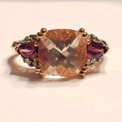 14k Yellow Gold Morganite Ring