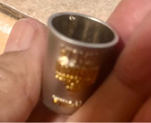 Stainless Steel dedal with Gold Design