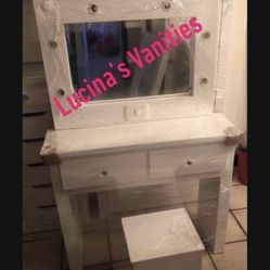 White Vanity Set For Little Girl Under 8 Ready For Pick Up 