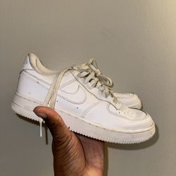 Worn Size 3y Nike AF1 “White” 