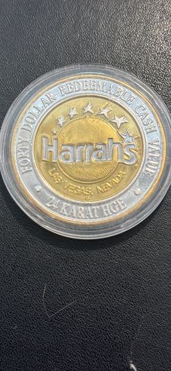 Harrahs $40 Dollar Pure Silver Token