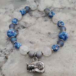 Little Girl Kitten Bracelet & Gift Bag 