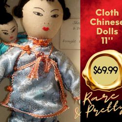 Cloth Chinese Doll 11” Tall.NEW!