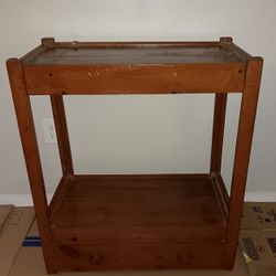 Solid Wood Double Fish Aquarium Stand 