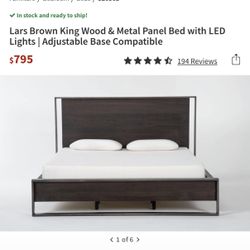King Bed Frame + Mattress 
