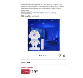 Brand new Astronaut Galaxy Star Projector Light, Aurora LED Night Light Lamp for Bedroom,Adults Kids Room Decor, Space Starry Nebula Ceiling Lighting 