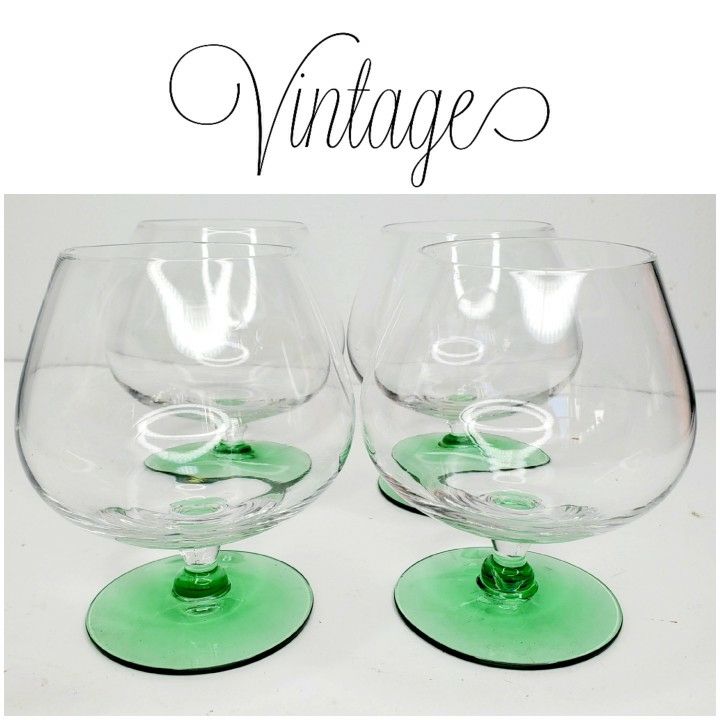 Vintage cocktail glasses snifters set of 4