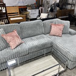 ON SALE NOW! GREY SUPER SOFT LARGE SECTIONAL