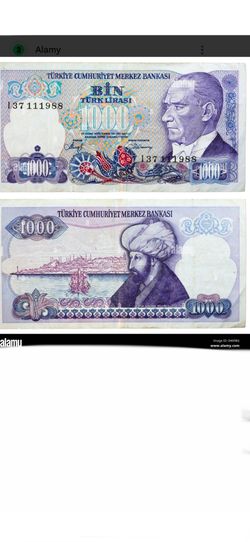 Turkish Money 1000 Dollar