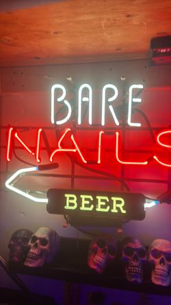 Custom glass neon sign