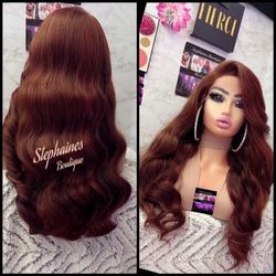 Human Hair Blended Lace Front Wig 