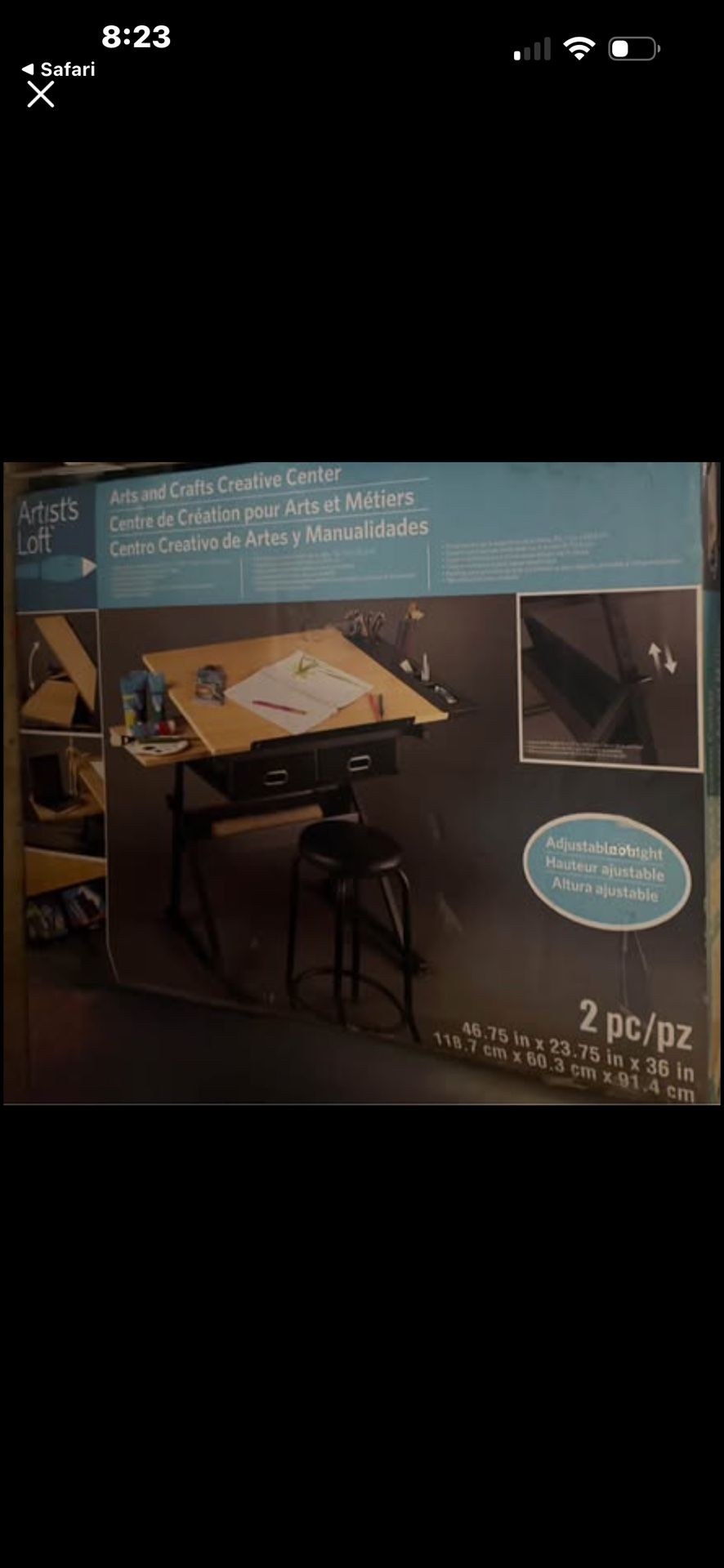 Artist Loft arts and craft table 
