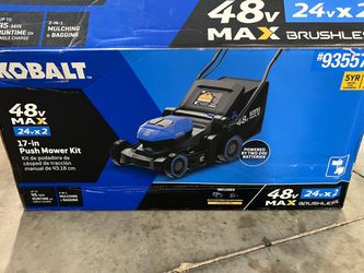 Kobalt 48V MAX (24Vx2) 17-in Push Mower Kit, two 4.0Ah Batteries/Charger Included